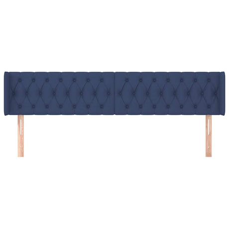 Vidaxl hoofdbord met randen 183x16x78 88 cm stof blauw
