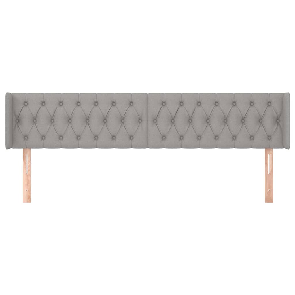 Vidaxl hoofdbord met randen 203x16x78 88 cm stof lichtgrijs