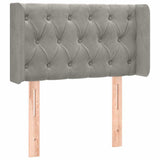 Vidaxl hoofdbord met randen 83x16x78 88 cm fluweel lichtgrijs