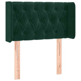 Vidaxl hoofdbord met randen 83x16x78 88 cm fluweel donkergroen