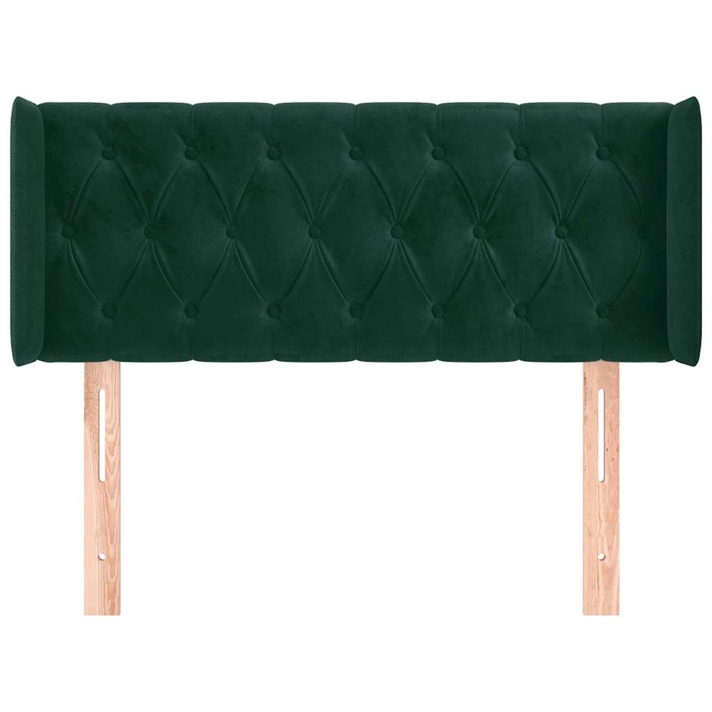 Vidaxl hoofdbord met randen 93x16x78 88 cm fluweel donkergroen