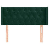 Vidaxl hoofdbord met randen 93x16x78 88 cm fluweel donkergroen