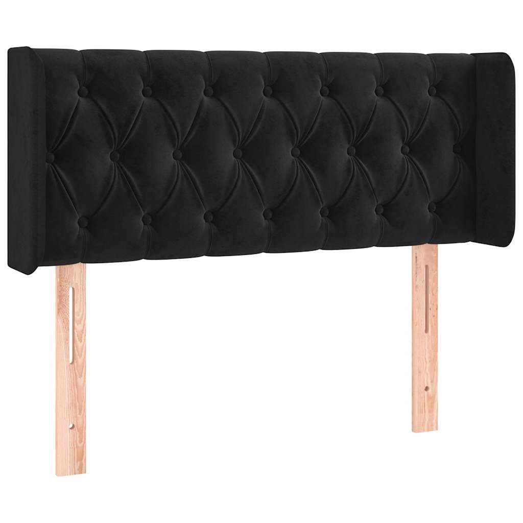 Vidaxl hoofdbord met randen 103x16x78 88 cm fluweel zwart
