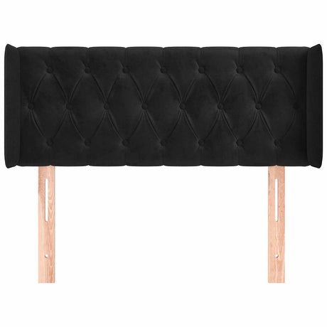 Vidaxl hoofdbord met randen 103x16x78 88 cm fluweel zwart