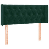 Vidaxl hoofdbord met randen 103x16x78 88 cm fluweel donkergroen