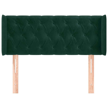 Vidaxl hoofdbord met randen 103x16x78 88 cm fluweel donkergroen