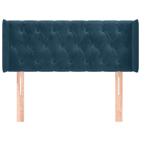 Vidaxl hoofdbord met randen 103x16x78 88 cm fluweel donkerblauw