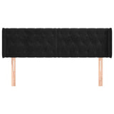 Vidaxl hoofdbord met randen 147x16x78 88 cm fluweel zwart