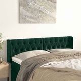 Vidaxl hoofdbord met randen 147x16x78 88 cm fluweel donkergroen