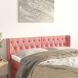Vidaxl hoofdbord met randen 147x16x78 88 cm fluweel roze