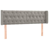 Vidaxl hoofdbord met randen 163x16x78 88 cm fluweel lichtgrijs