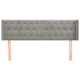 Vidaxl hoofdbord met randen 163x16x78 88 cm fluweel lichtgrijs