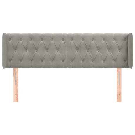 Vidaxl hoofdbord met randen 163x16x78 88 cm fluweel lichtgrijs