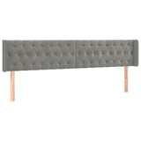 Vidaxl hoofdbord met randen 183x16x78 88 cm fluweel lichtgrijs