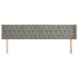 Vidaxl hoofdbord met randen 183x16x78 88 cm fluweel lichtgrijs