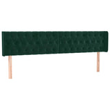 Vidaxl hoofdbord met randen 203x16x78 88 cm fluweel donkergroen
