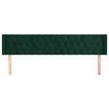 Vidaxl hoofdbord met randen 203x16x78 88 cm fluweel donkergroen