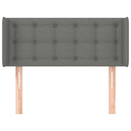 Vidaxl hoofdbord met randen 83x16x78 88 cm stof donkergrijs