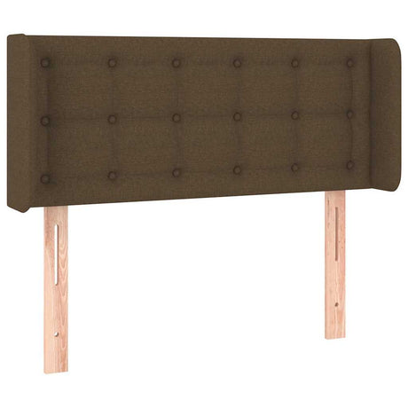 Vidaxl hoofdbord met randen 93x16x78 88 cm stof donkerbruin