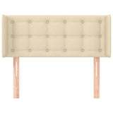 Vidaxl hoofdbord met randen 93x16x78 88 cm stof crèmekleurig