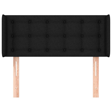 Vidaxl hoofdbord met randen 103x16x78 88 cm stof zwart