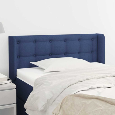 Vidaxl hoofdbord met randen 103x16x78 88 cm stof blauw
