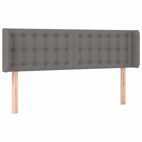 Vidaxl hoofdbord met randen 147x16x78 88 cm stof donkergrijs