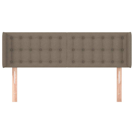 Vidaxl hoofdbord met randen 147x16x78 88 cm stof taupe