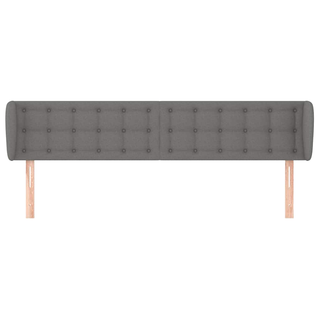 Vidaxl hoofdbord met randen 183x16x78 88 cm stof donkergrijs