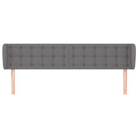 Vidaxl hoofdbord met randen 183x16x78 88 cm stof donkergrijs