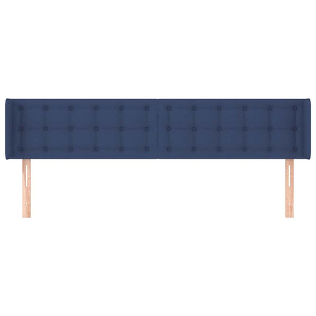 Vidaxl hoofdbord met randen 183x16x78 88 cm stof blauw
