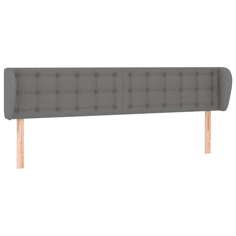 Vidaxl hoofdbord met randen 203x16x78 88 cm stof donkergrijs