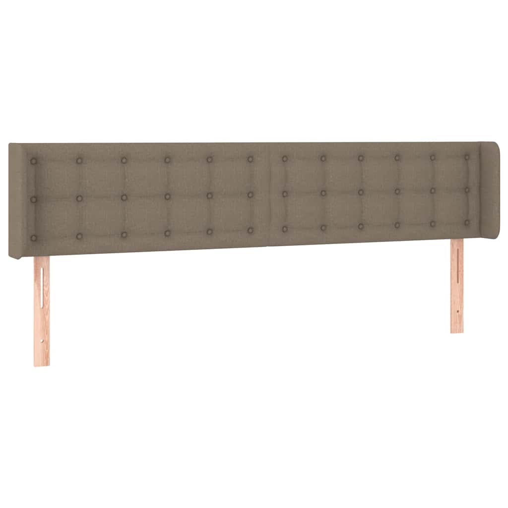 Vidaxl hoofdbord met randen 203x16x78 88 cm stof taupe