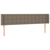 Vidaxl hoofdbord met randen 203x16x78 88 cm stof taupe