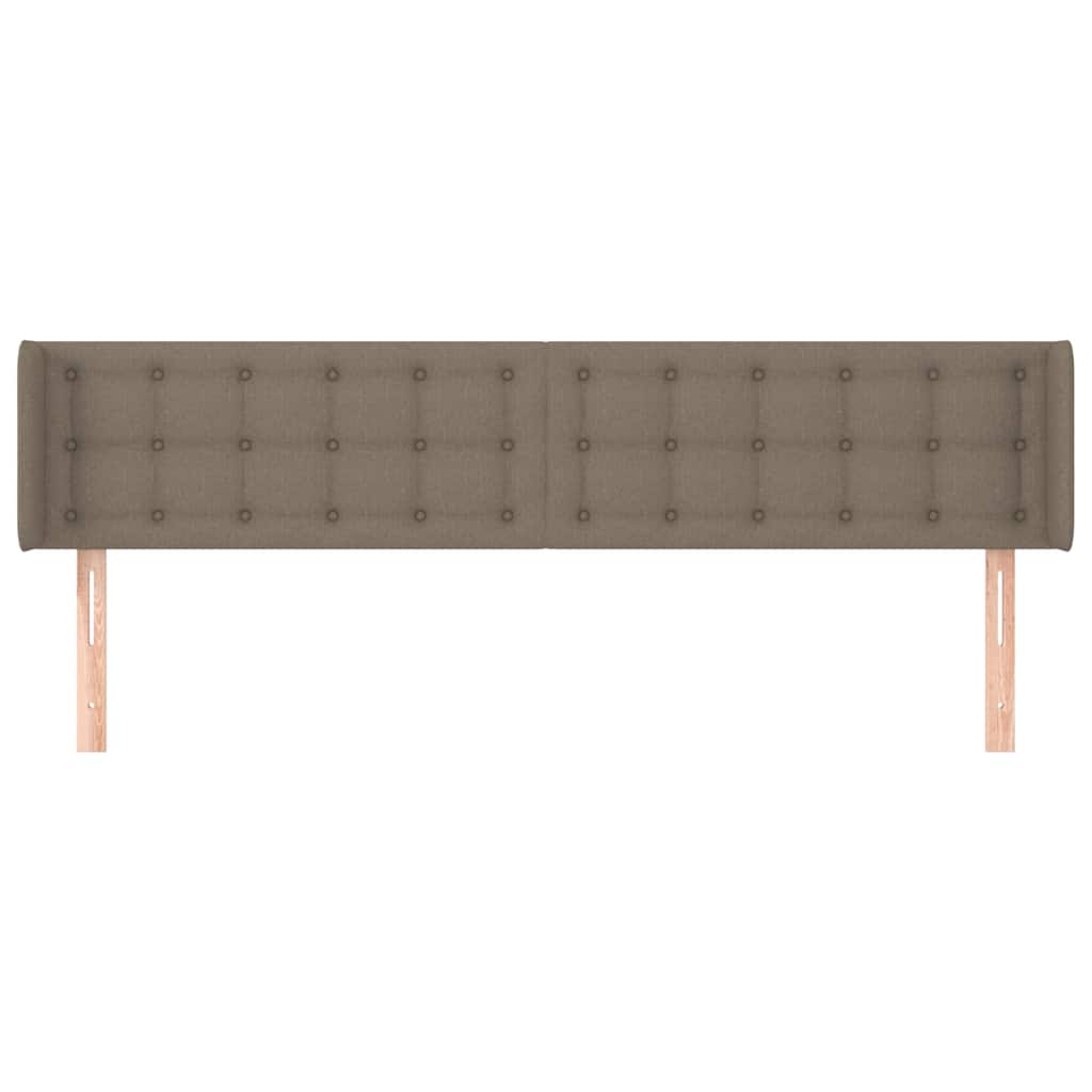 Vidaxl hoofdbord met randen 203x16x78 88 cm stof taupe