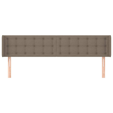 Vidaxl hoofdbord met randen 203x16x78 88 cm stof taupe