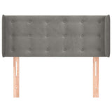 Vidaxl hoofdbord met randen 83x16x78 88 cm fluweel lichtgrijs