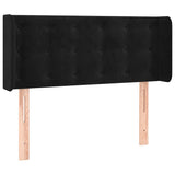 Vidaxl hoofdbord met randen 83x16x78 88 cm fluweel zwart