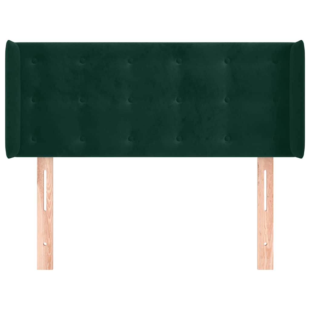 Vidaxl hoofdbord met randen 93x16x78 88 cm fluweel donkergroen