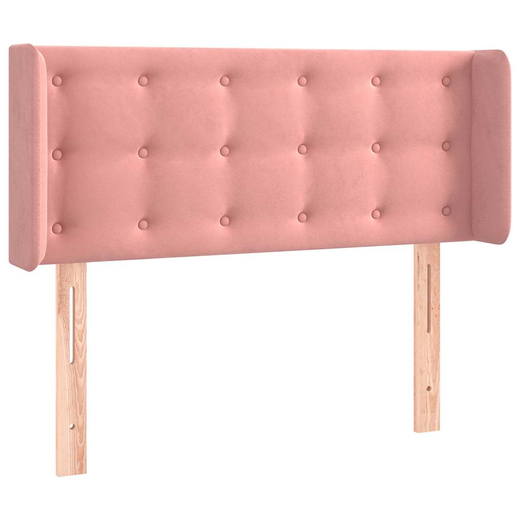 Vidaxl hoofdbord met randen 93x16x78 88 cm fluweel roze