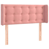 Vidaxl hoofdbord met randen 93x16x78 88 cm fluweel roze