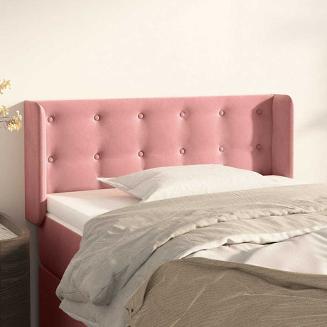 Vidaxl hoofdbord met randen 93x16x78 88 cm fluweel roze