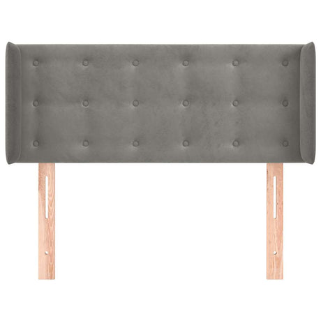 Vidaxl hoofdbord met randen 103x16x78 88 cm fluweel lichtgrijs