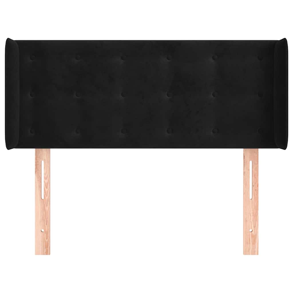 Vidaxl hoofdbord met randen 103x16x78 88 cm fluweel zwart