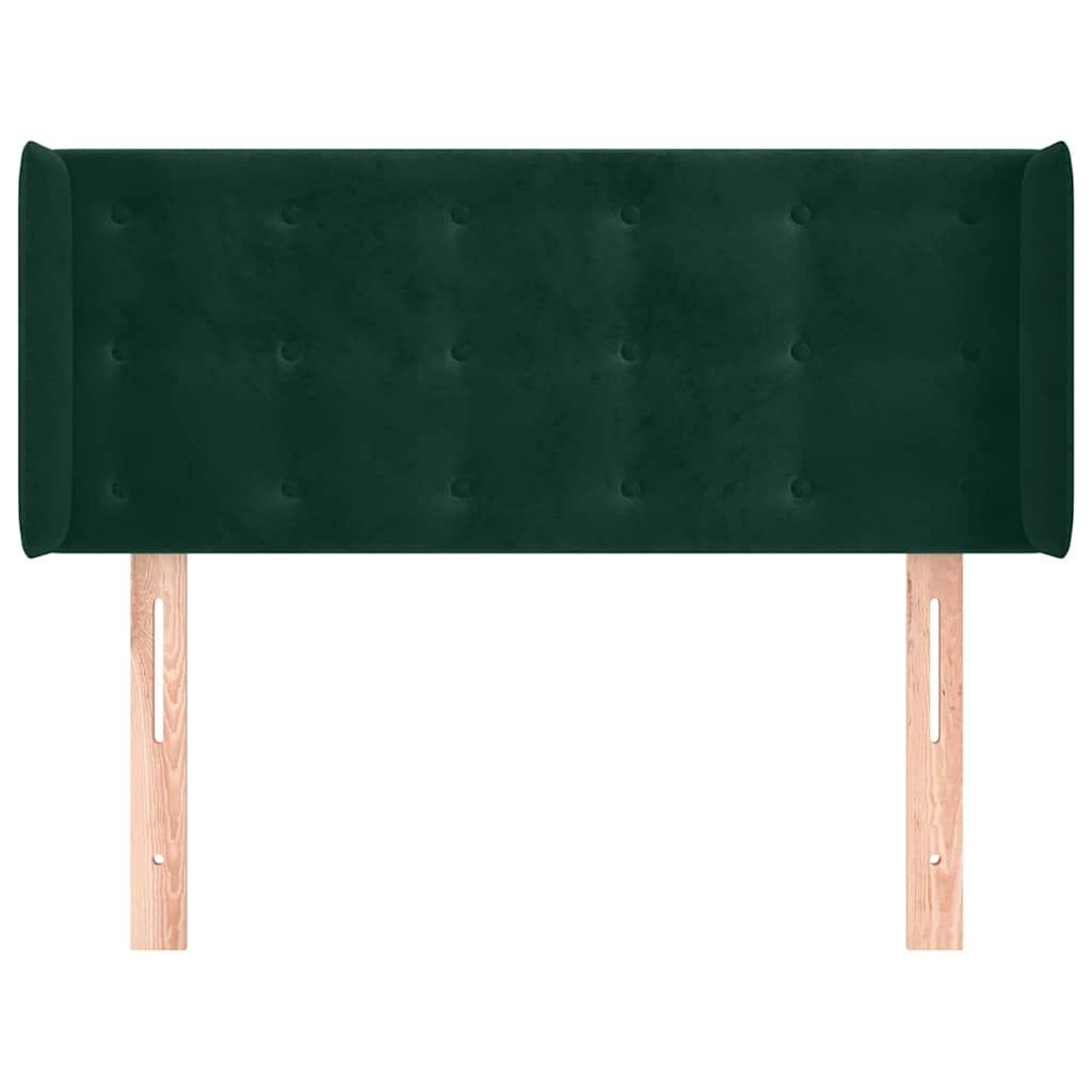 Vidaxl hoofdbord met randen 103x16x78 88 cm fluweel donkergroen