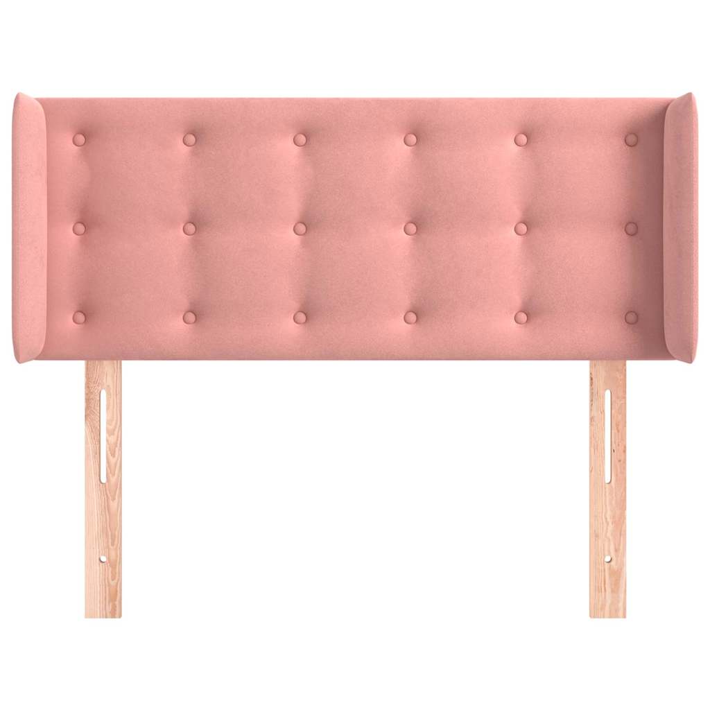 Vidaxl hoofdbord met randen 103x16x78 88 cm fluweel roze