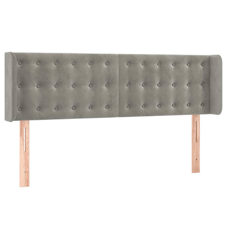 Vidaxl hoofdbord met randen 147x16x78 88 cm fluweel lichtgrijs