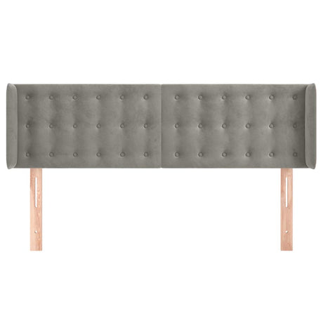 Vidaxl hoofdbord met randen 147x16x78 88 cm fluweel lichtgrijs