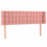 Vidaxl hoofdbord met randen 147x16x78 88 cm fluweel roze