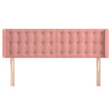 Vidaxl hoofdbord met randen 147x16x78 88 cm fluweel roze